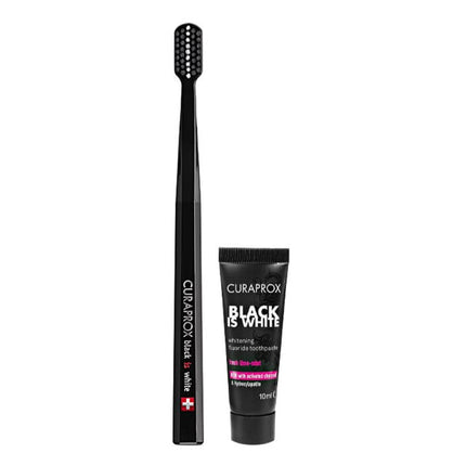 Curaprox Black is White travel Tandpasta - 10ml+tandenborstel