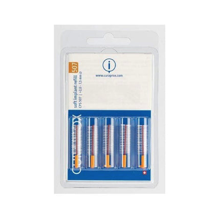 Curaprox CPS 507 Soft Implant ragers 7,5mm oranje navulling - 5st