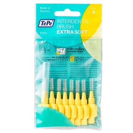 TePe Interdentale ragers extra soft lichtgeel 0,7mm - 8st