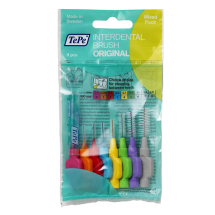 TePe Interdentale ragers origineel gemengd (roze t/m grijs) - 8st