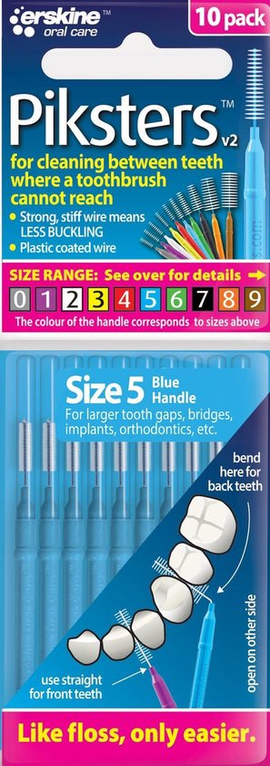 Piksters Ragers Maat 5 Blauw 2-4 mm - 10st