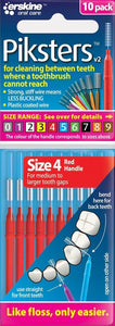Piksters Ragers Maat 4 Rood 3-3,5 mm - 10st