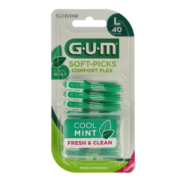 GUM Soft Picks Comfort Flex large mint - 40st