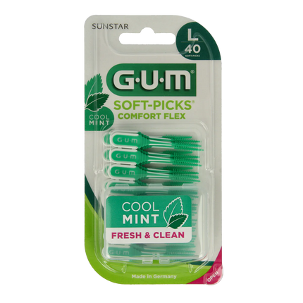 GUM Soft Picks Comfort Flex large mint - 40st