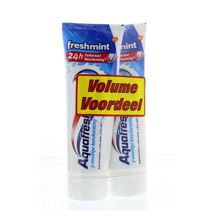 Aquafresh 3-in-1 Tandpasta Freshmint duo - 2 x 75ml