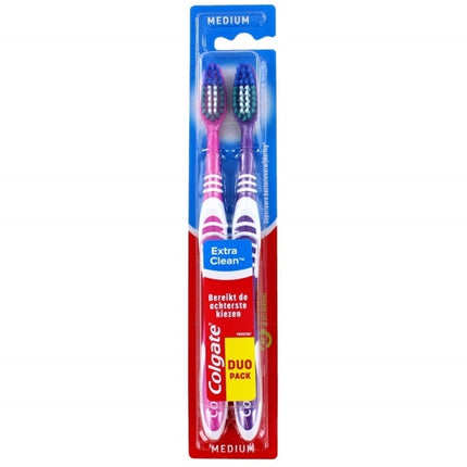 Colgate Extra clean Tandenborstel medium - 2st