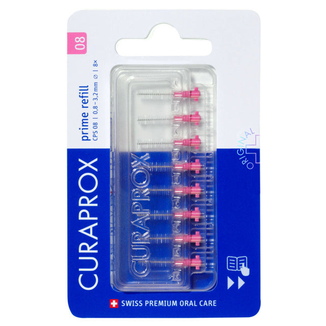 Curaprox CPS 08 ragers 3,2mm roze Prime Start navulling - 8st