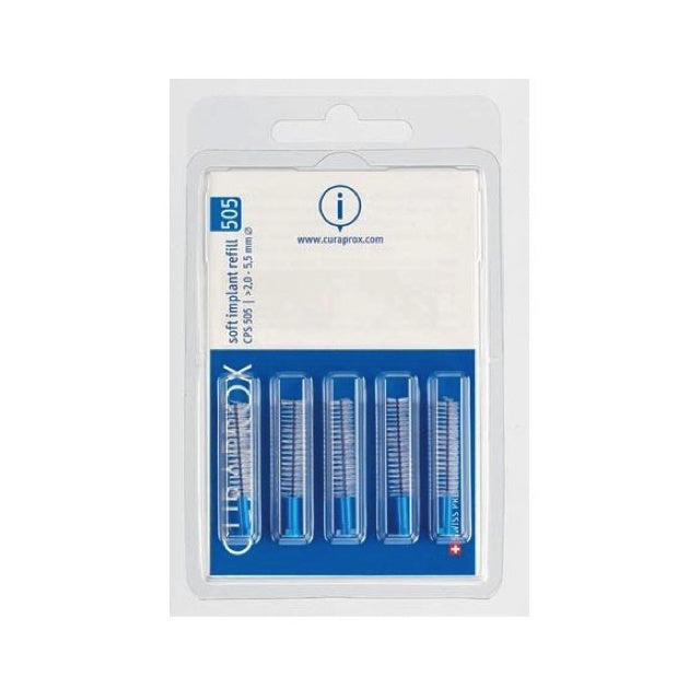 Curaprox CPS 505 Soft Implant ragers 5,5mm blauw navulling - 5st