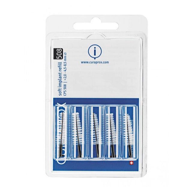 Curaprox CPS 508 Soft Implant ragers 4,5-8,5mm zwart navulling - 5st