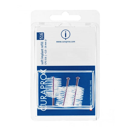 Curaprox CPS 516 Soft Implant ragers 16mm paars navulling - 3st