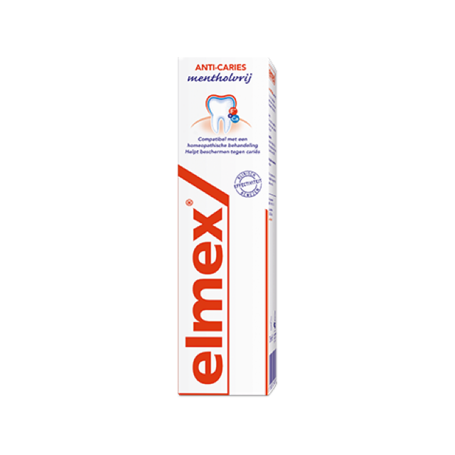 Elmex Tandpasta anti cariës mentholvrij  - 75ml