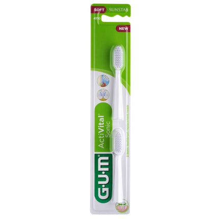 GUM Activital Sonic Opzetborstels Wit - 2st