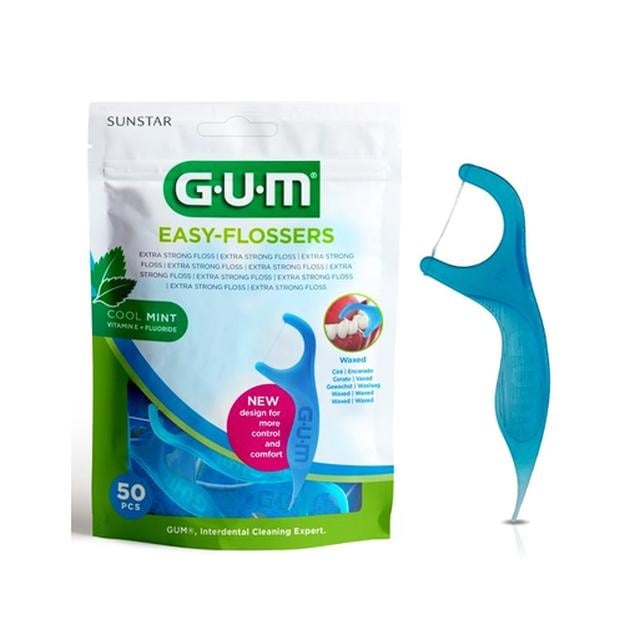 GUM Floss easy flossers mint - 50st