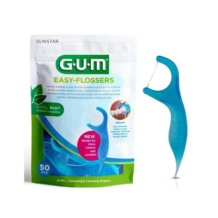 GUM Floss easy flossers mint - 50st