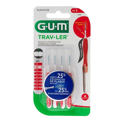 GUM Trav-ler ragers 0,8 mm rood - 4st