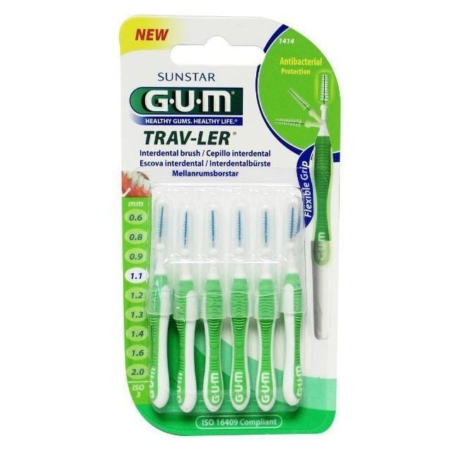 GUM Trav-ler ragers 1,1 mm groen - 6st