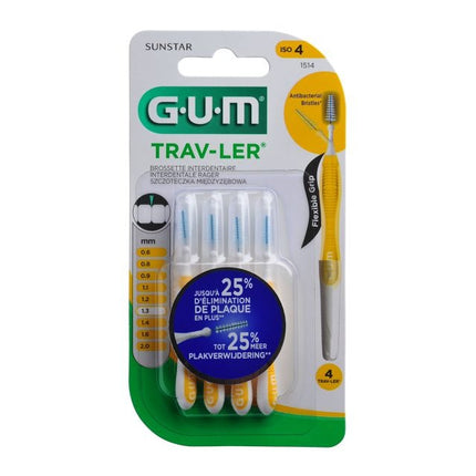 GUM Trav-ler ragers 1,3 mm geel - 4st