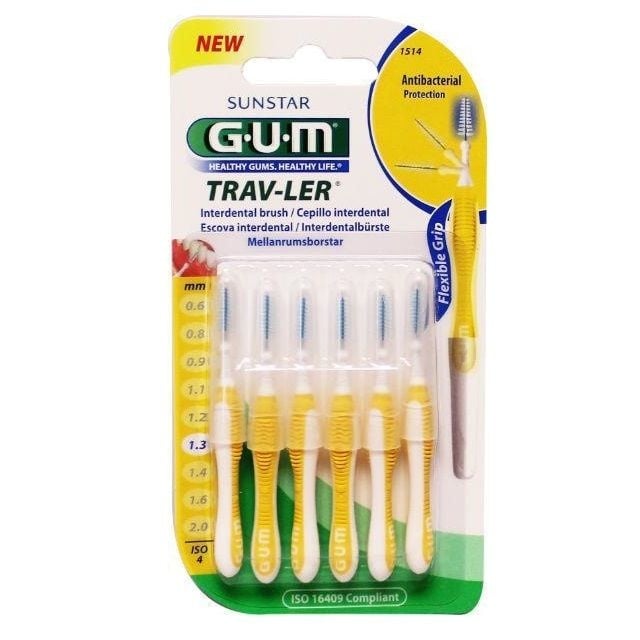 GUM Trav-ler ragers 1,3 mm geel - 6st