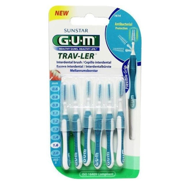 GUM Trav-ler ragers 1,6 mm blauw - 6st