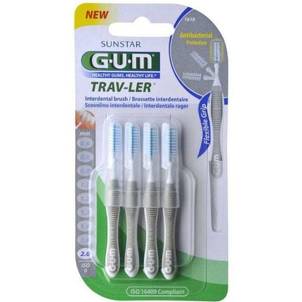 GUM Trav-ler ragers 2,0 mm grijs - 4st