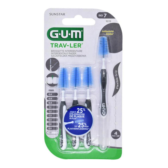 GUM Trav-ler ragers 2,6 mm grijs - 4st
