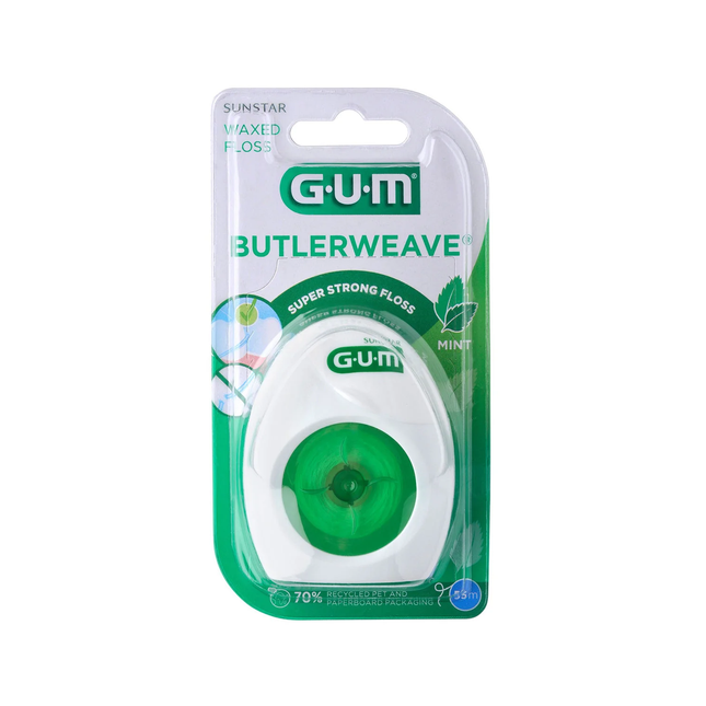 GUM Butlerweave Floss Waxed Mint - 55mtr