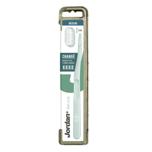 Jordan Green clean Change Tandenborstel medium - 4st