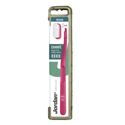 Jordan Green clean Change Tandenborstel medium - 4st