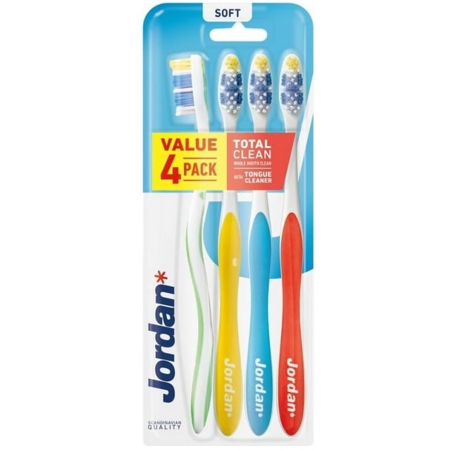Jordan Total clean Tandenborstel soft - 4st