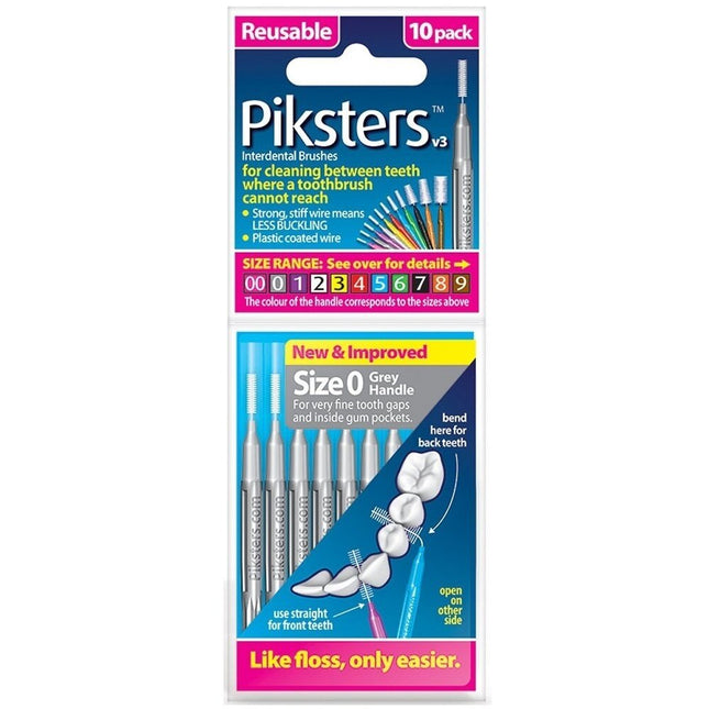 Piksters Ragers Maat 0 Grijs 1,7 mm - 10st