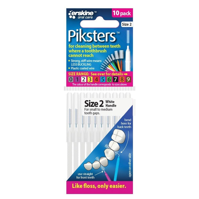 Piksters Ragers Maat 2 Wit 2 mm - 10st