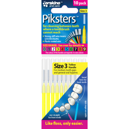 Piksters Ragers Maat 3 Geel 2-2,5 mm - 10st