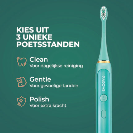 SMOOVV Sense elektrische tandenborstel ocean green - 1st