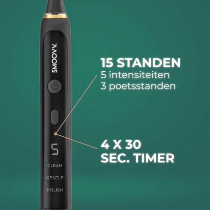 SMOOVV Sense elektrische tandenborstel satin black - 1st