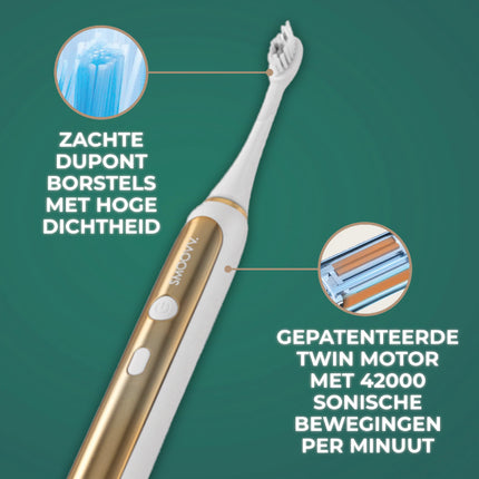SMOOVV Sense elektrische tandenborstel white and gold - 1st