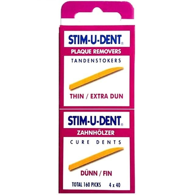 Stimudent Tandenstokers dun - 4 x 40st