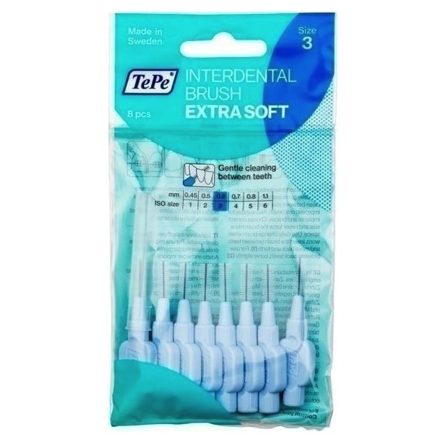 TePe Interdentale ragers extra soft lichtblauw 0,6mm - 8st