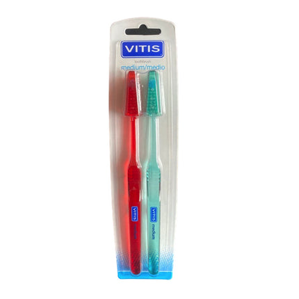 Vitis Tandenborstel Medium Duo - 2st