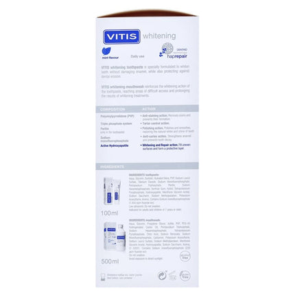 Vitis Whitening Mondspoelmiddel + Tandpasta - Voordeelpakket 1st